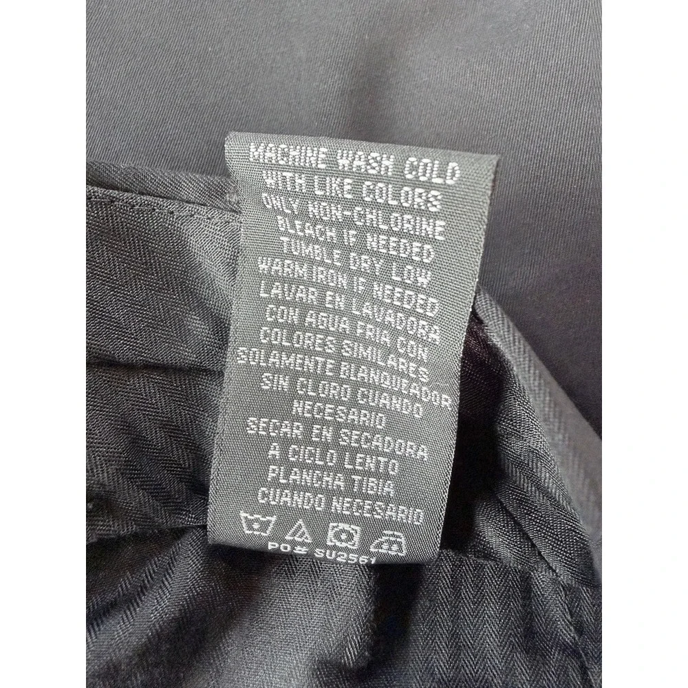 Perry Ellis Portfolio Dress Pants Men 38x30 Black Folio-Flex Classic Fit